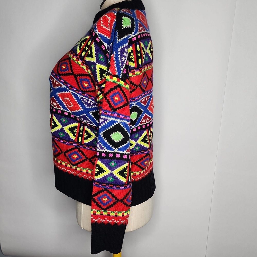 Polo Ralph Lauren Sweater Colorful Nordic Design Heavier Weight Women's Size M - Picture 5 of 10